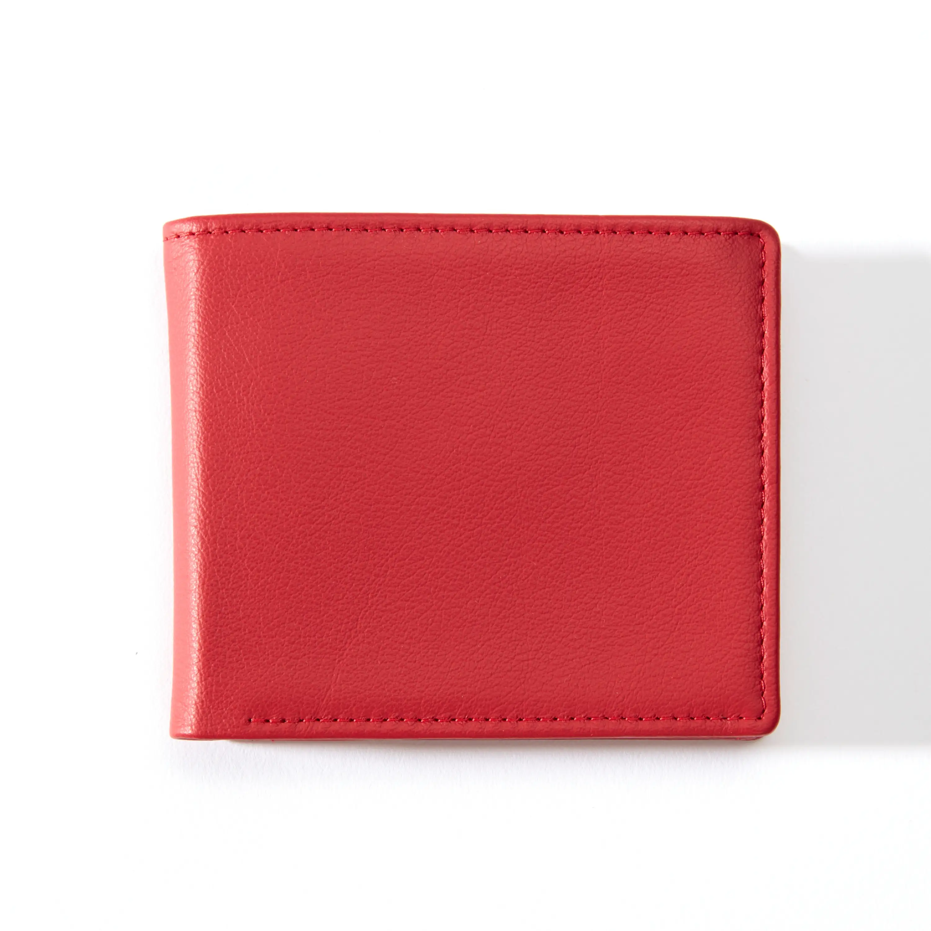 Leder Portemonnaie Breit mit Münzfach Rot